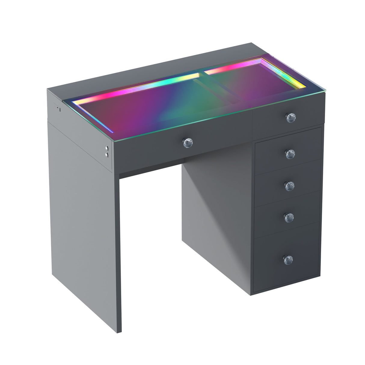 Mini Diana Vanity Desk- 6 Storage Drawers