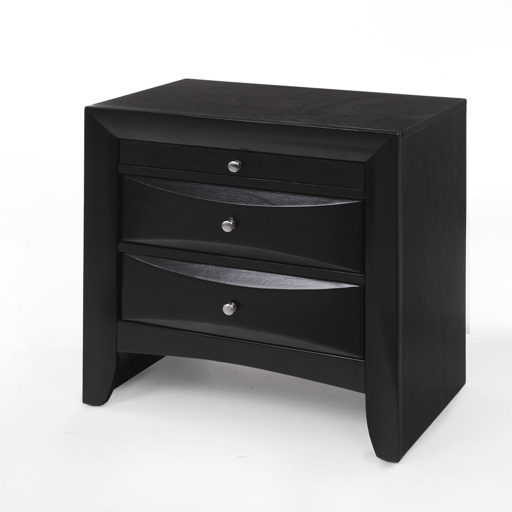 Ireland Black Finish Nightstand
