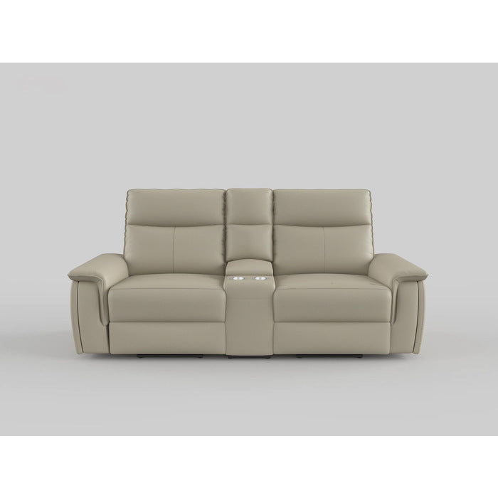 Maroni Power Double Reclining Love Seat With Center Console And Headrests