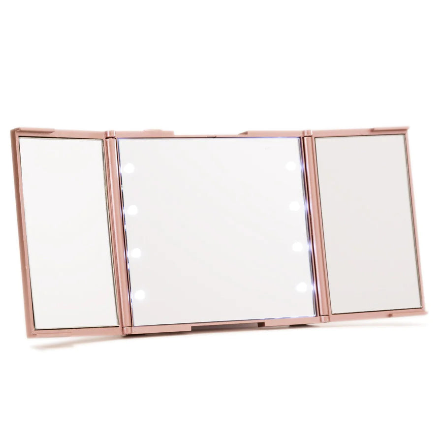 ReveaLight Trifold LED Compact Mirror with Flip Stand