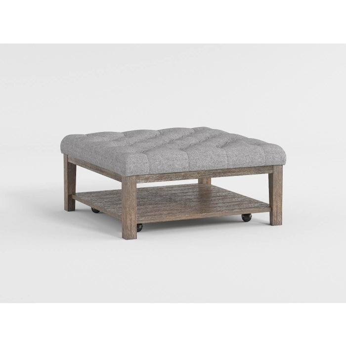 Roseboro Wire Brushed Dark Gray Cocktail Ottoman