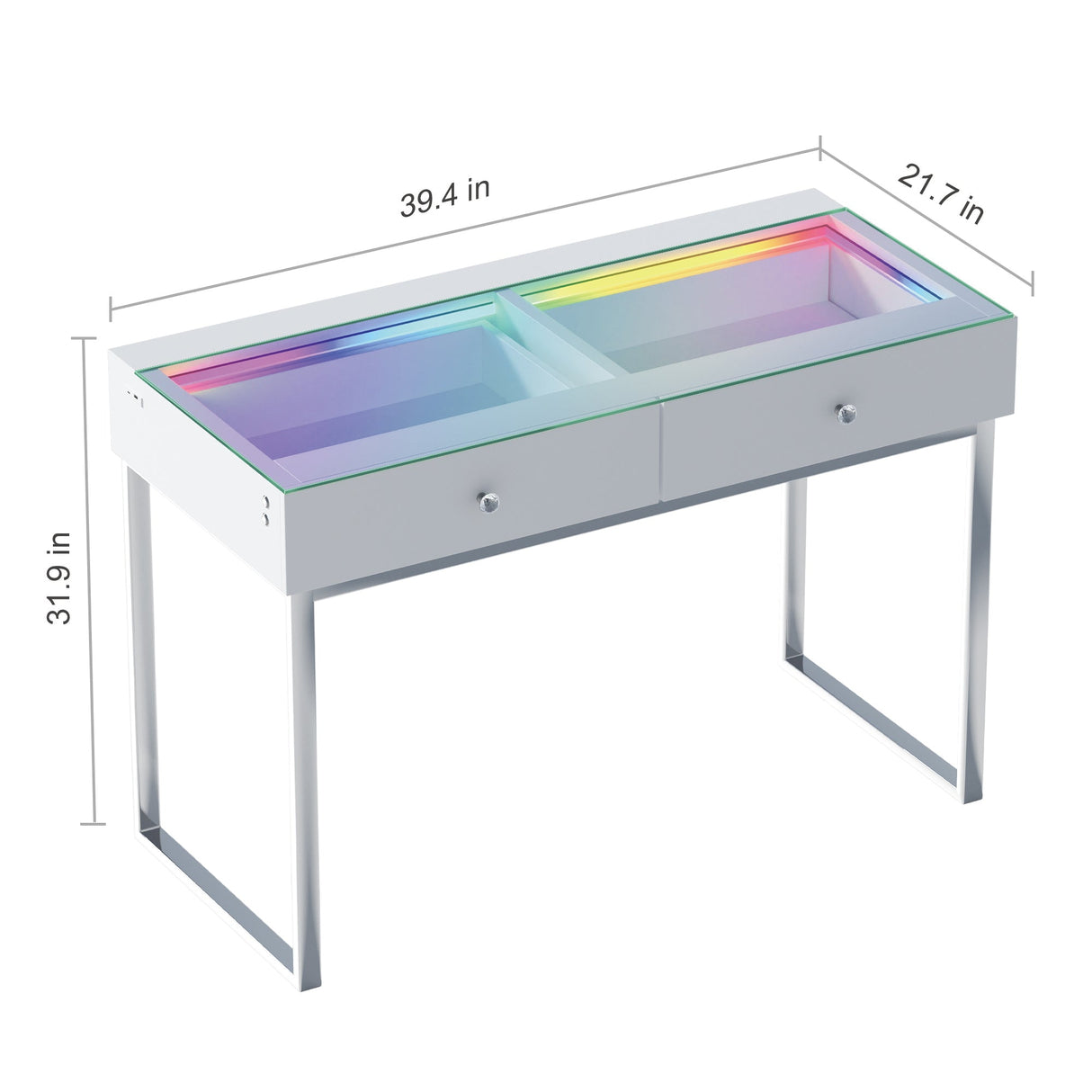 Alice RGB Vanity Desk Pro - 2 Storage Drawers