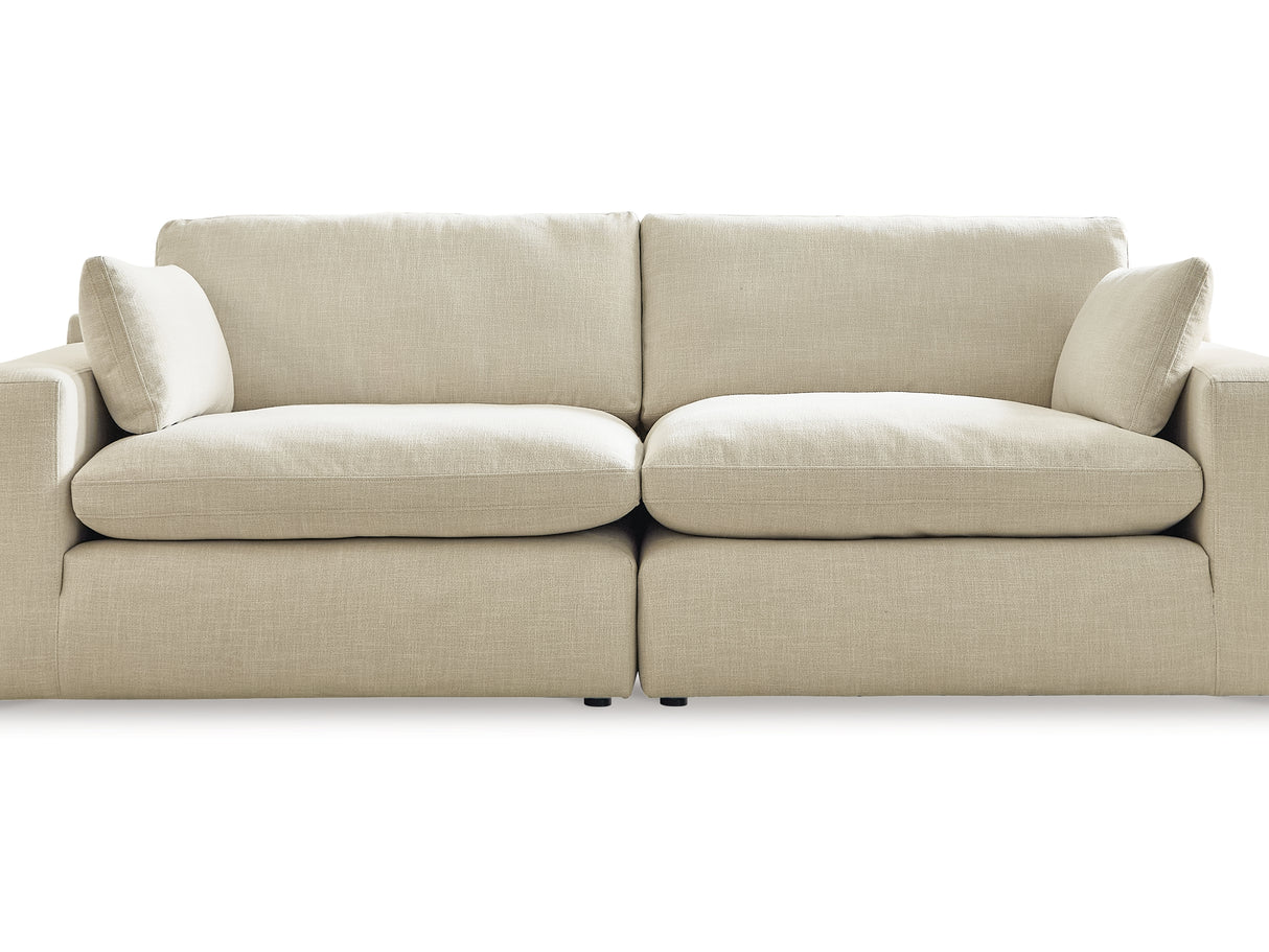 Elyza Linen 2-Piece Sectional Loveseat