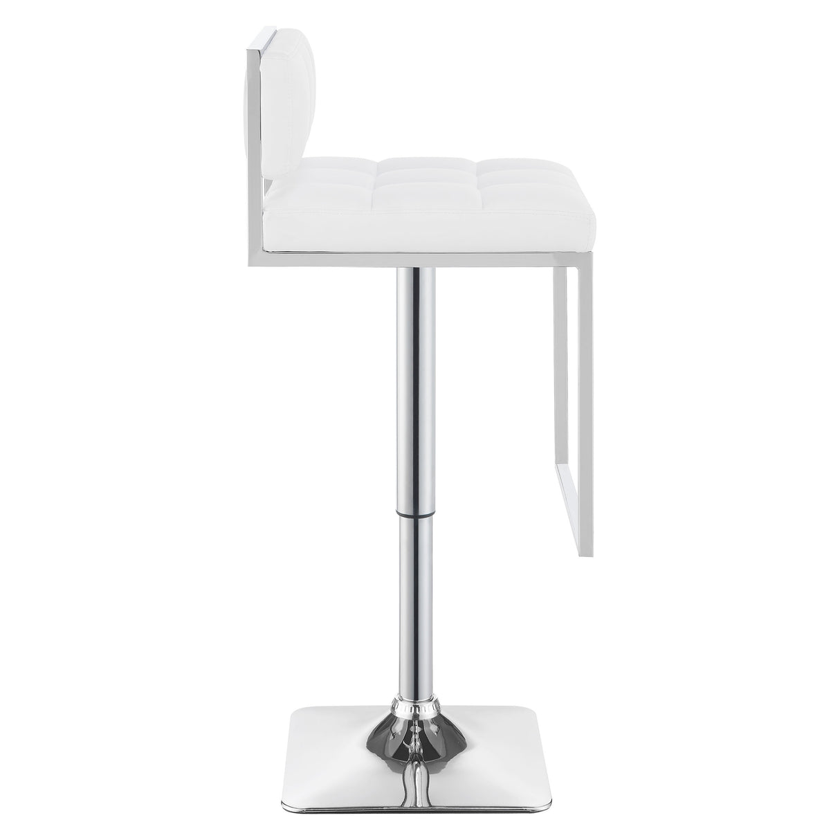 Alameda Adjustable Bar Stool White And Chrome