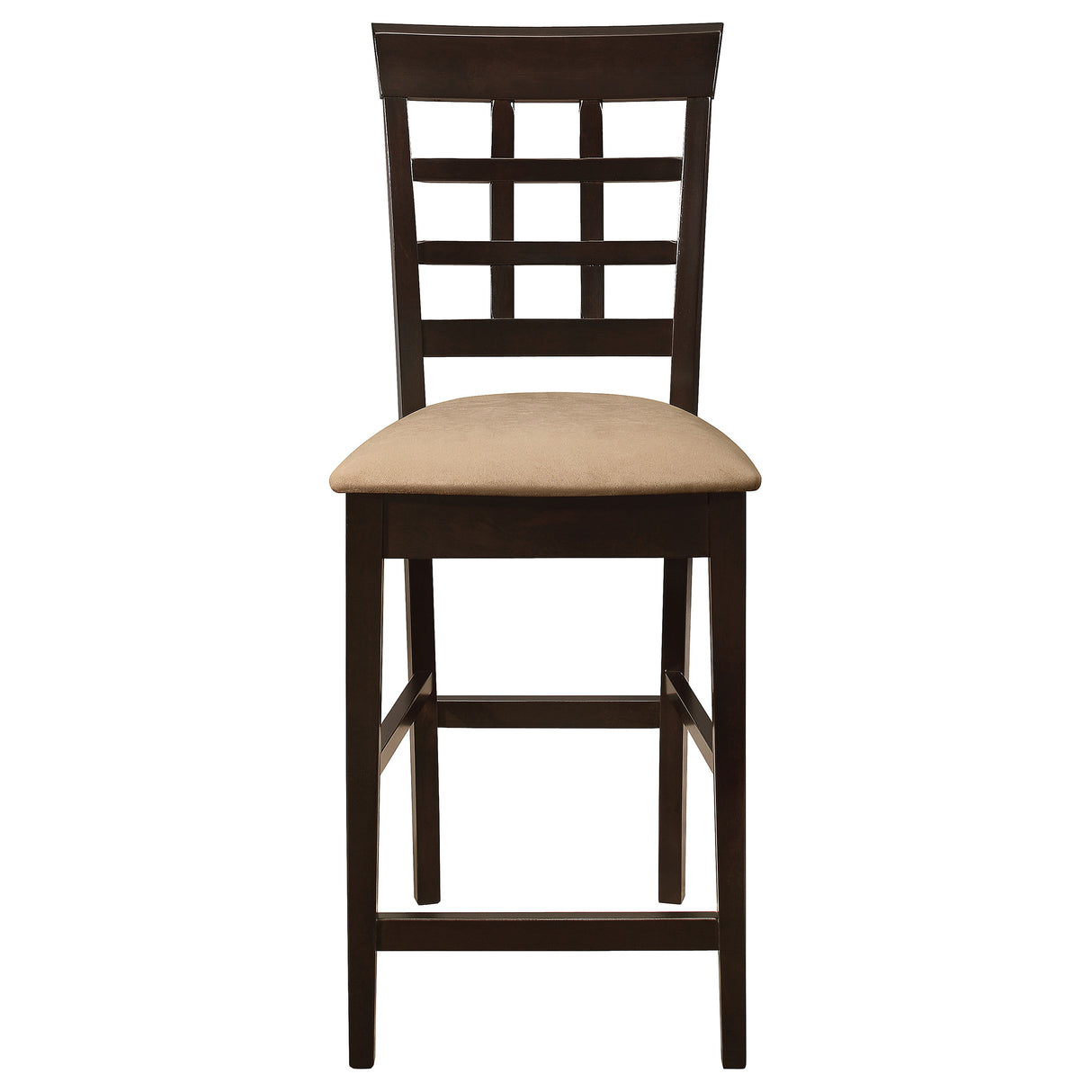 Clanton Upholstered Counter Height Stools Cappuccino And Tan (Set Of 2)