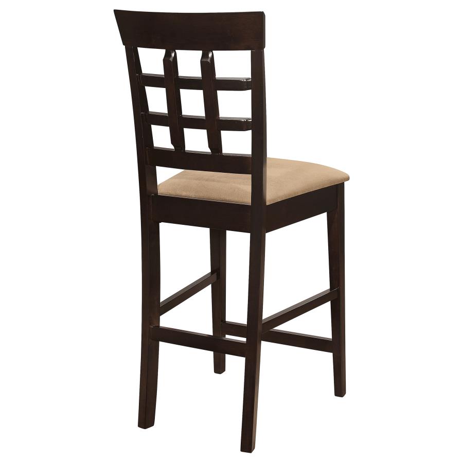 Clanton Upholstered Counter Height Stools Cappuccino And Tan (Set Of 2)