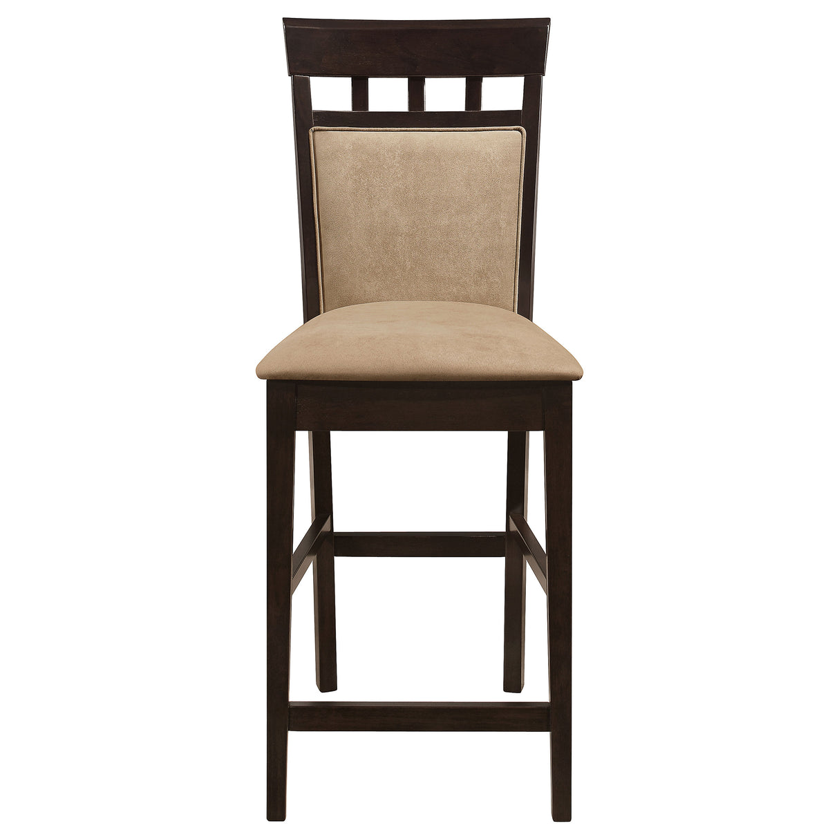 Clanton Upholstered Counter Height Stools Cappuccino And Tan (Set Of 2)