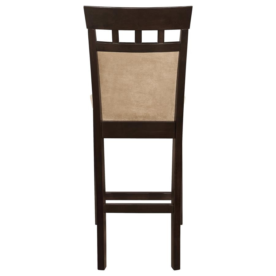 Clanton Upholstered Counter Height Stools Cappuccino And Tan (Set Of 2)