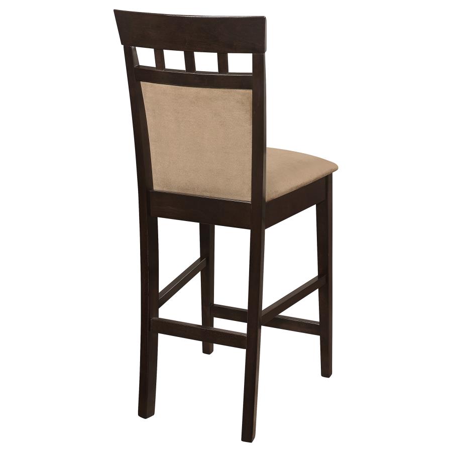 Clanton Upholstered Counter Height Stools Cappuccino And Tan (Set Of 2)