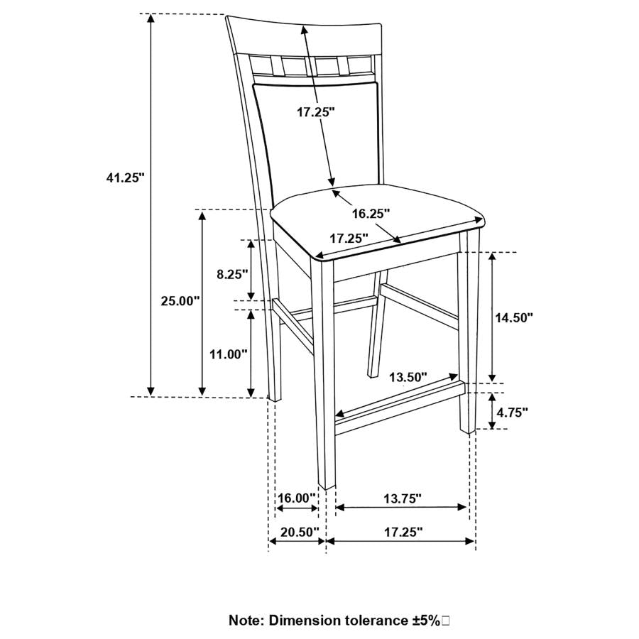 Clanton Upholstered Counter Height Stools Cappuccino And Tan (Set Of 2)