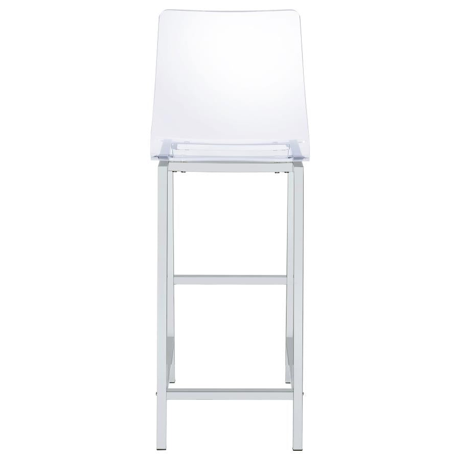 Juelia Bar Stools Chrome And Clear Acrylic (Set Of 2)