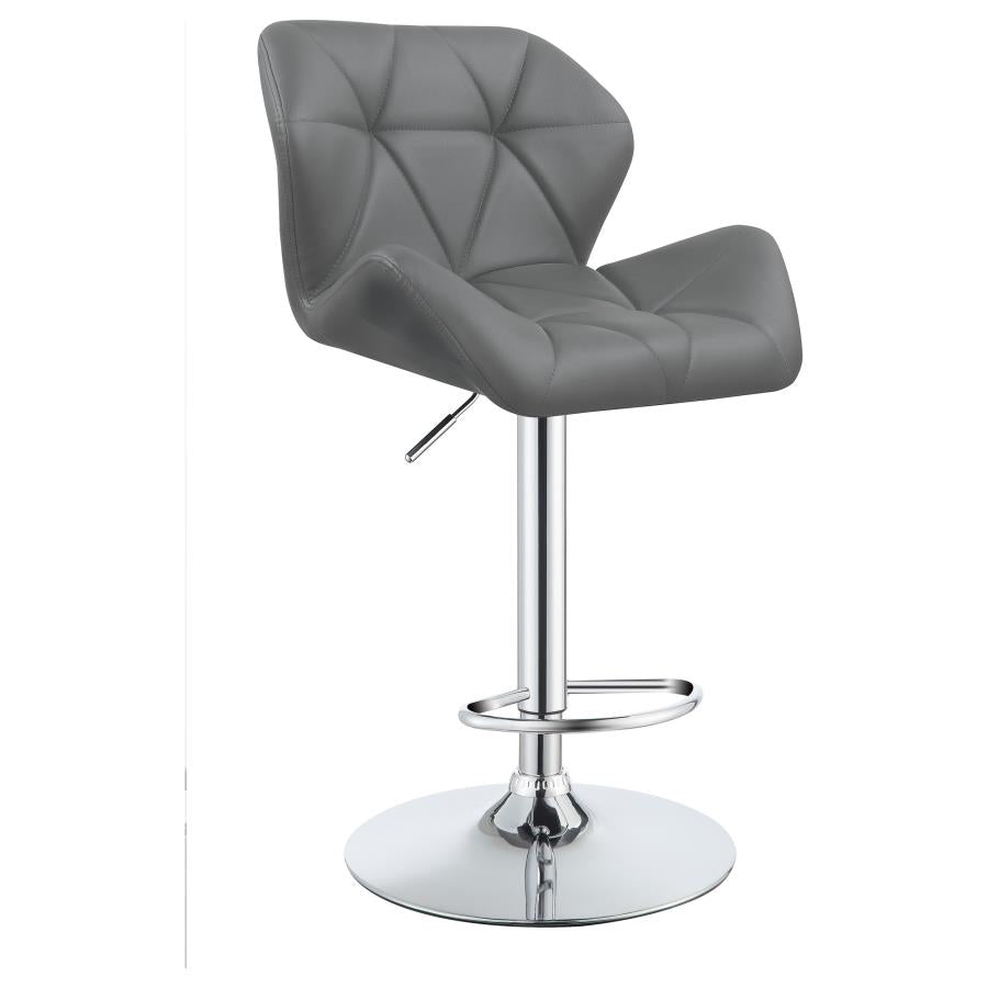 Berrington Adjustable Bar Stools Chrome And Grey (Set Of 2)