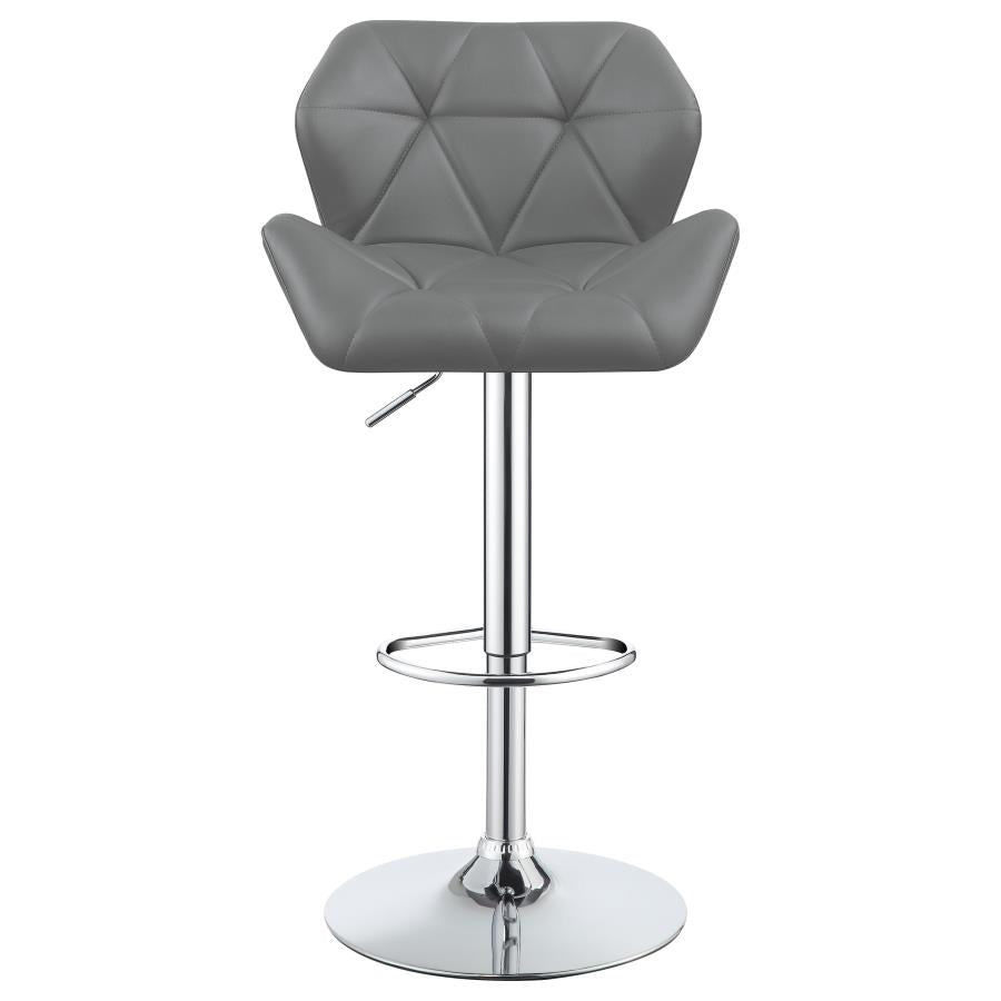Berrington Adjustable Bar Stools Chrome And Grey (Set Of 2)