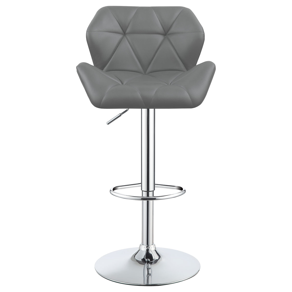 Berrington Adjustable Bar Stools Chrome And Grey (Set Of 2)