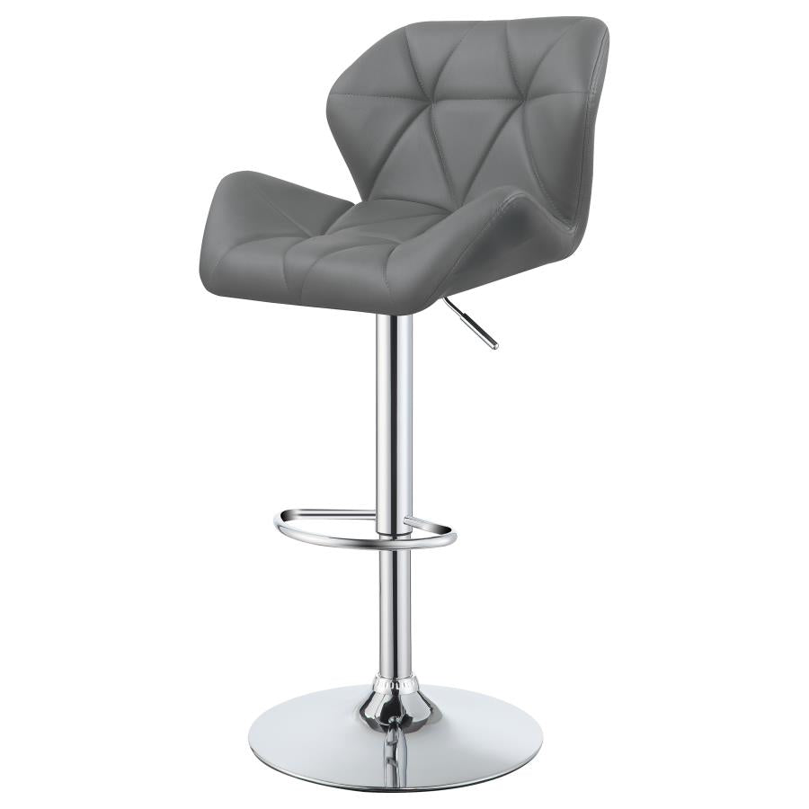 Berrington Adjustable Bar Stools Chrome And Grey (Set Of 2)