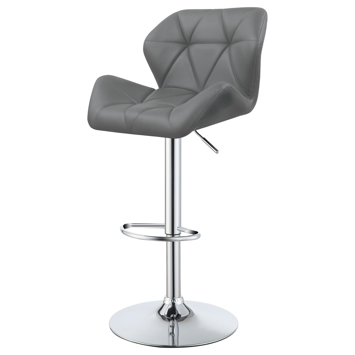 Berrington Adjustable Bar Stools Chrome And Grey (Set Of 2)