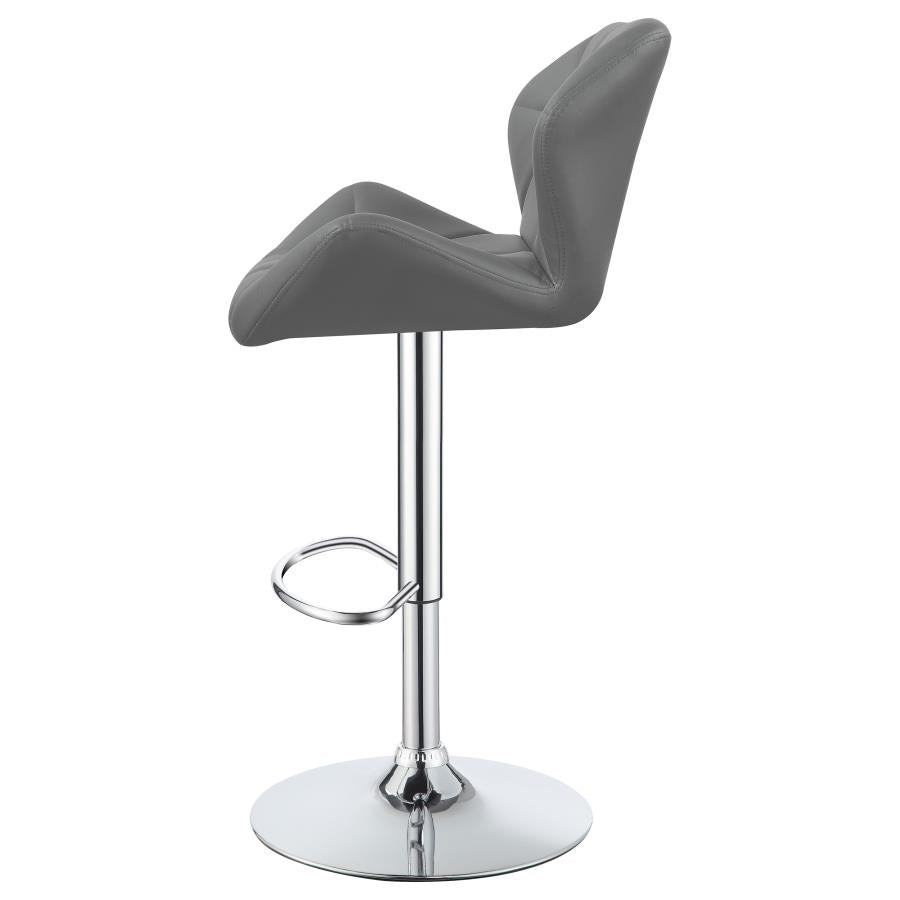 Berrington Adjustable Bar Stools Chrome And Grey (Set Of 2)