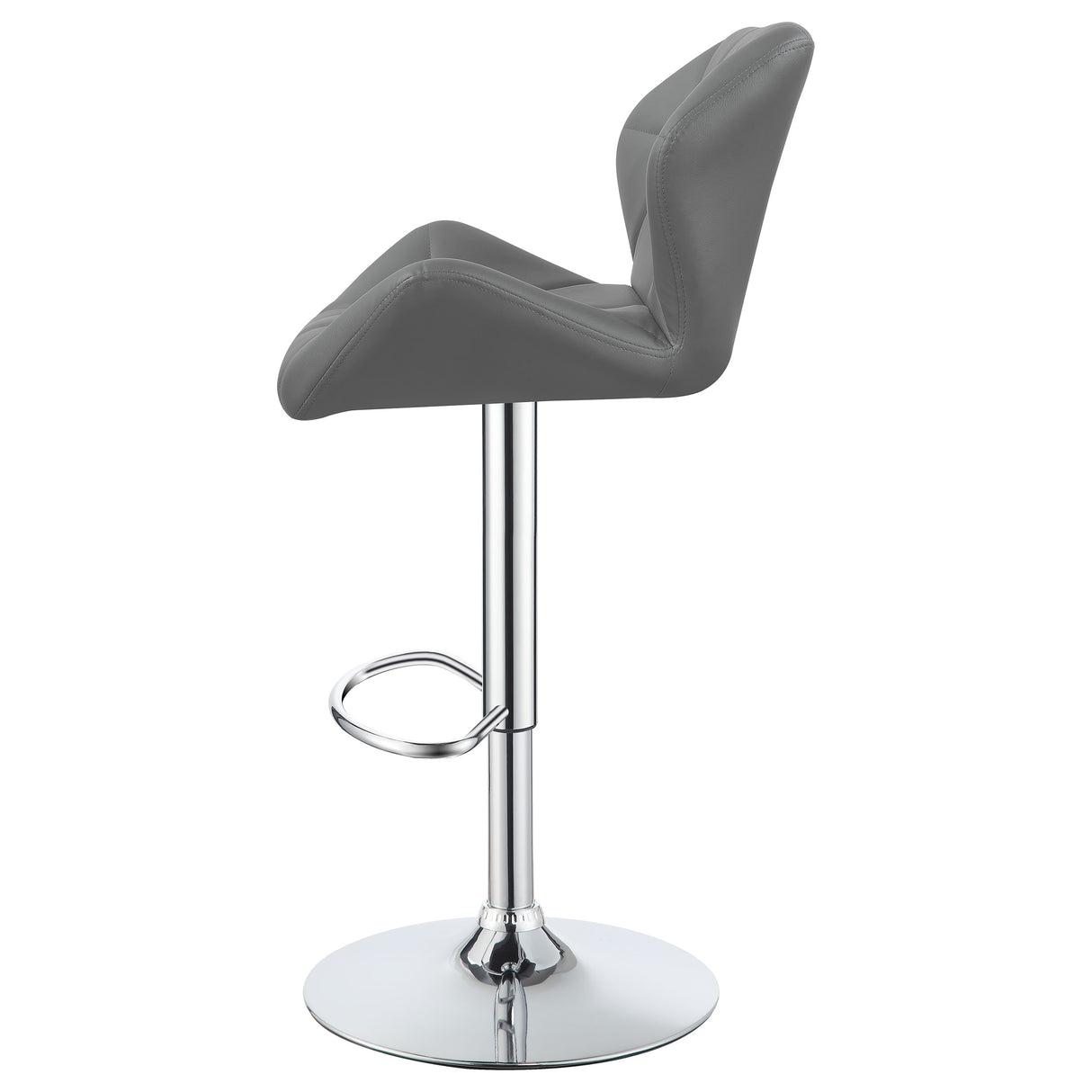 Berrington Adjustable Bar Stools Chrome And Grey (Set Of 2)