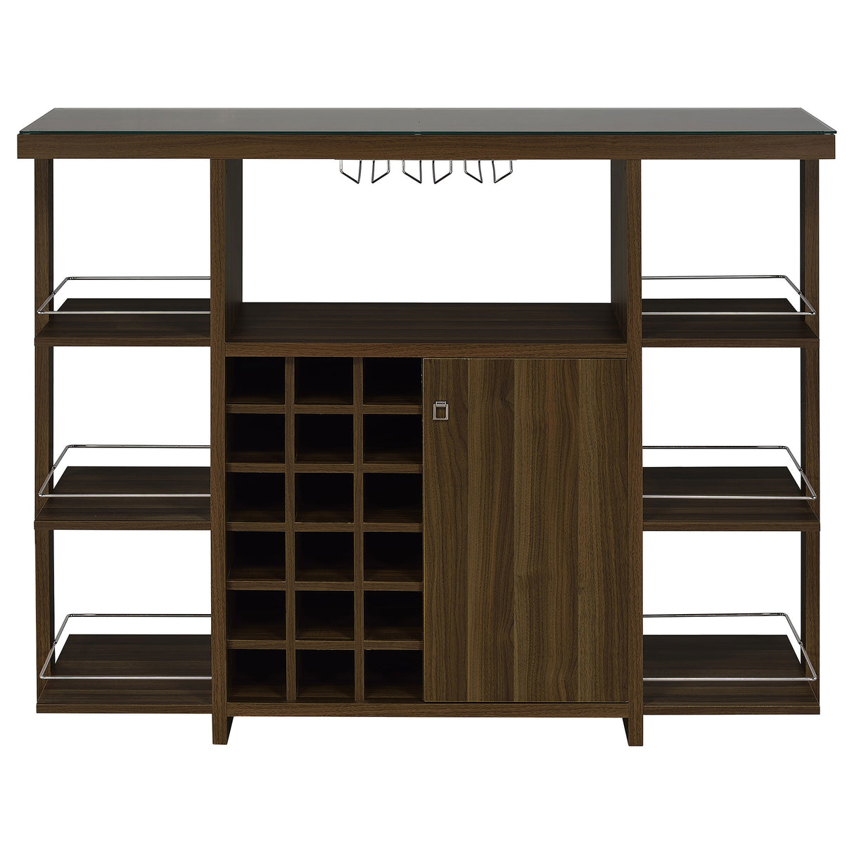 Diggs Bar Unit With Wine Bottle Storage Walnut