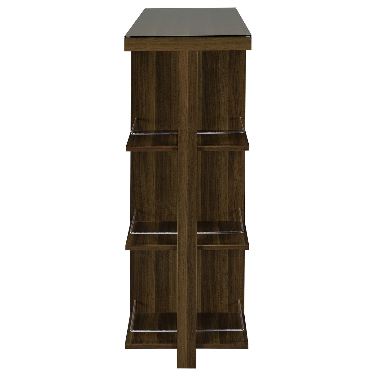 Diggs Bar Unit With Wine Bottle Storage Walnut