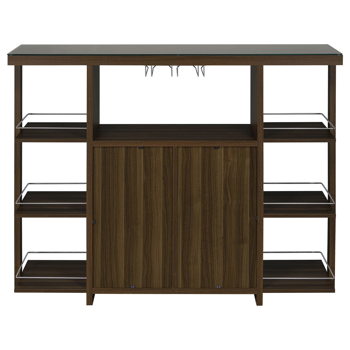 Diggs Bar Unit With Wine Bottle Storage Walnut