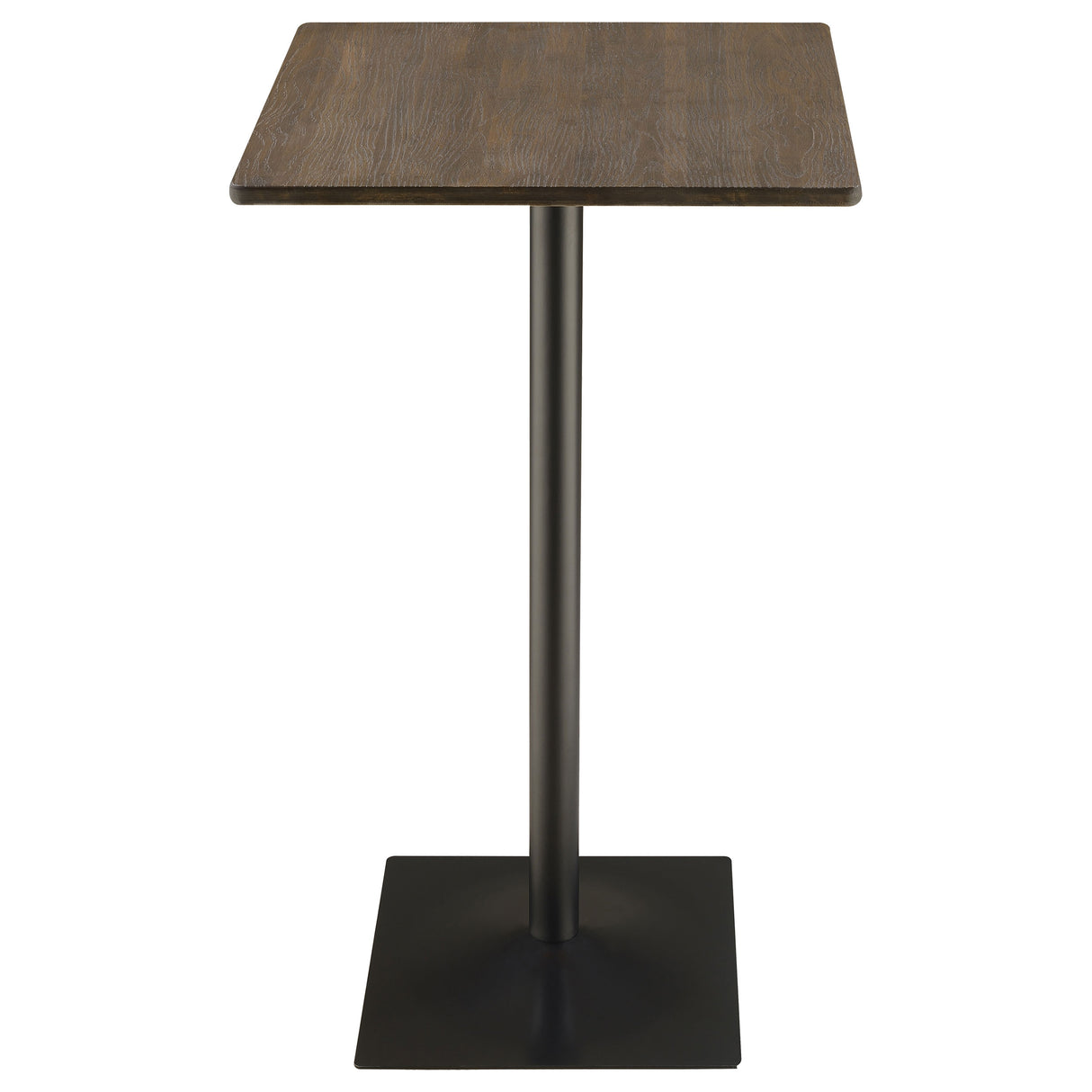 Cavalier Square Bar Table Dark Elm And Matte Black