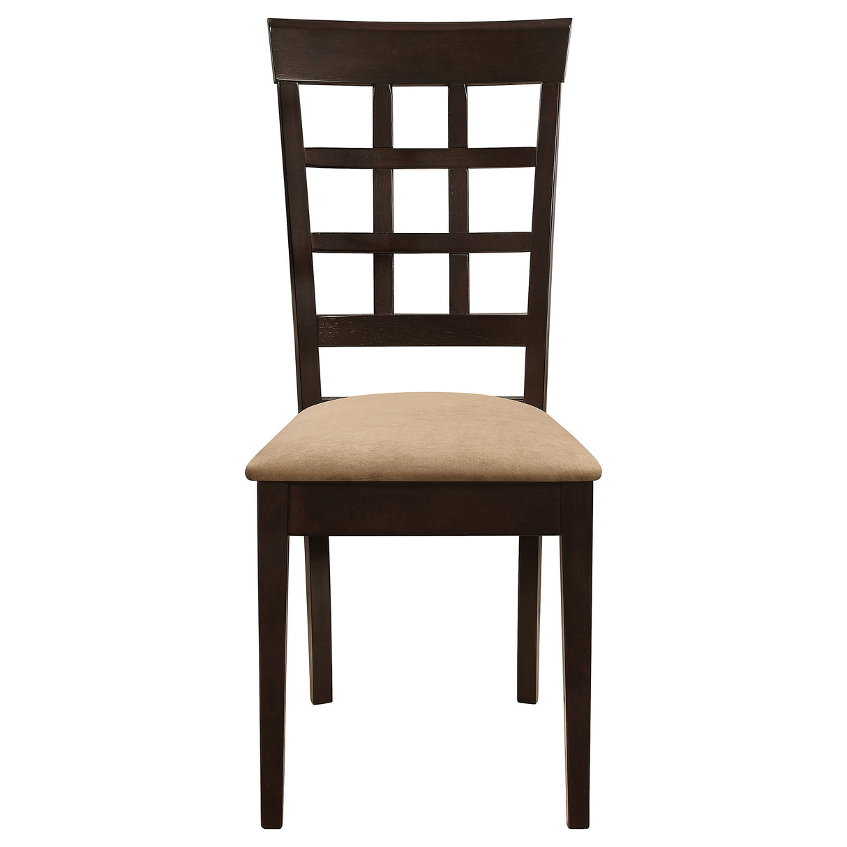 Gabriel Lattice Back Side Chairs Cappuccino And Tan (Set Of 2)