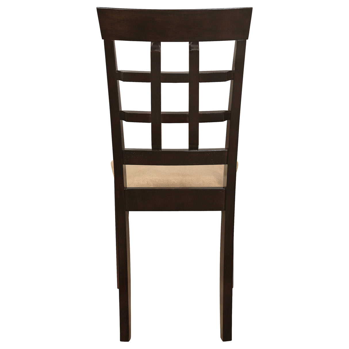 Gabriel Lattice Back Side Chairs Cappuccino And Tan (Set Of 2)