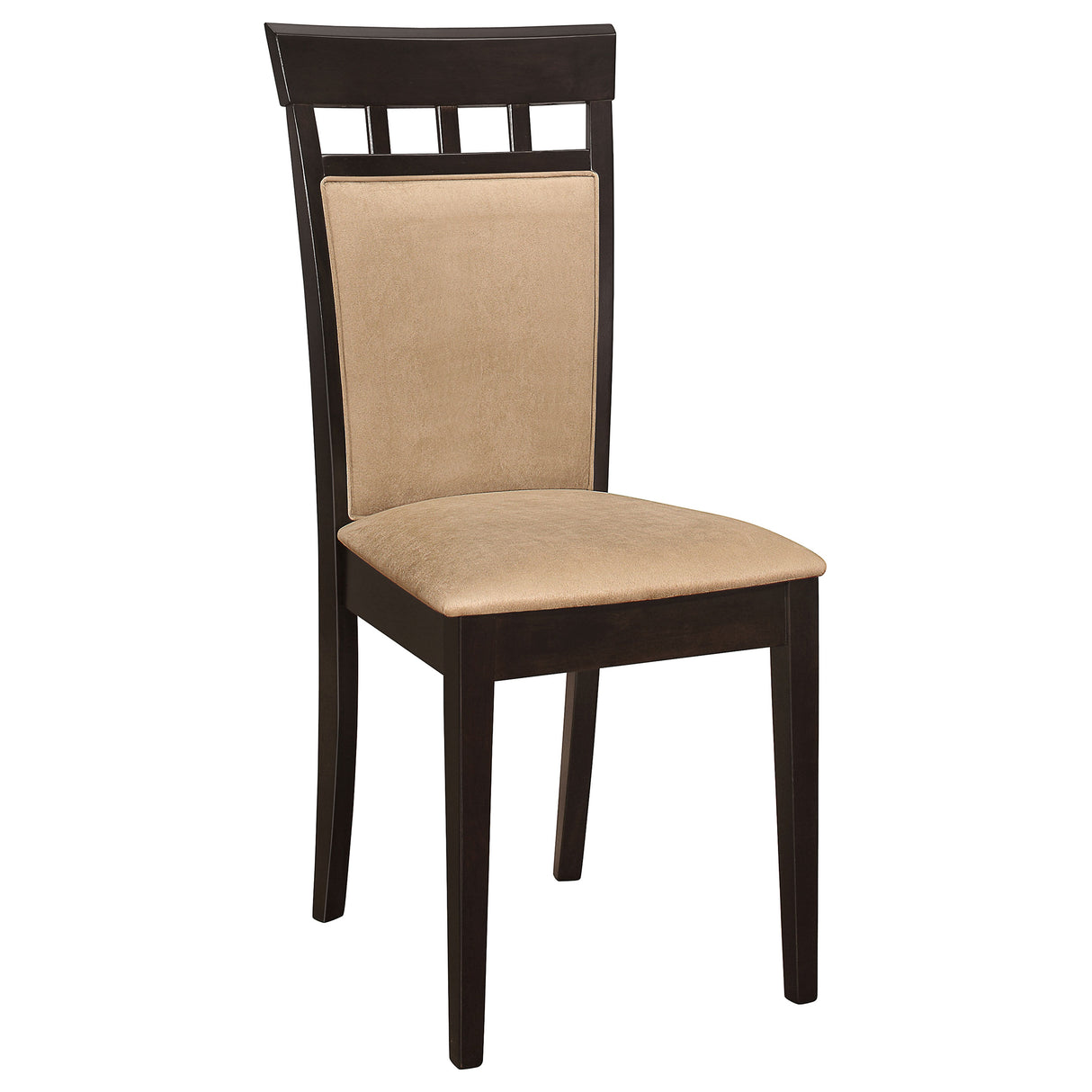 Gabriel Upholstered Side Chairs Cappuccino And Tan (Set Of 2)