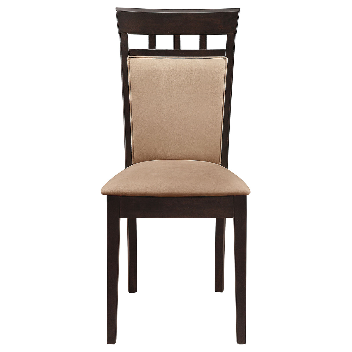 Gabriel Upholstered Side Chairs Cappuccino And Tan (Set Of 2)