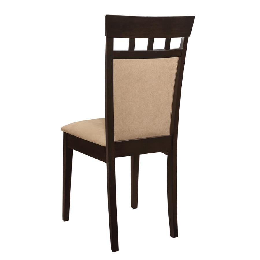 Gabriel Upholstered Side Chairs Cappuccino And Tan (Set Of 2)