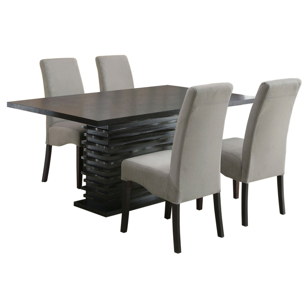 Stanton Grey 5-Piece Rectangular Dining Table Set