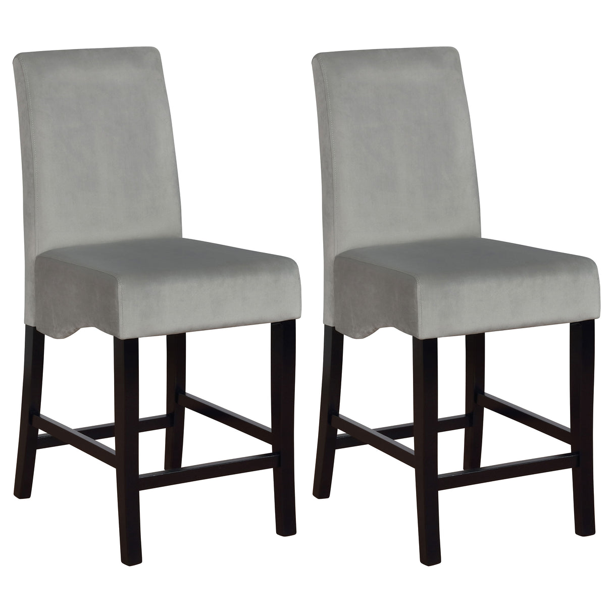Stanton Upholstered Counter Height Chairs Grey And Black (Set Of 2)