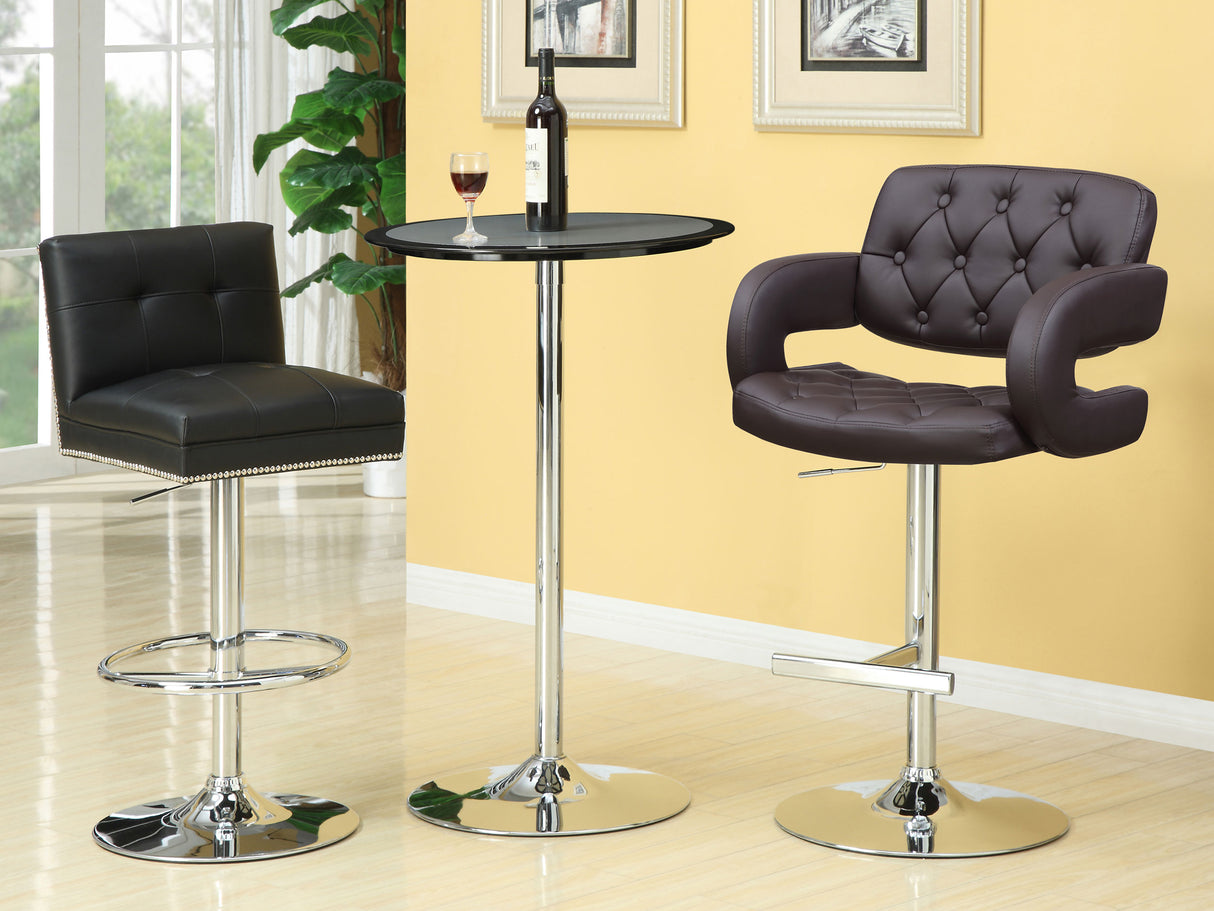 Brandi 29" Adjustable Height Bar Stool Chrome And Brown