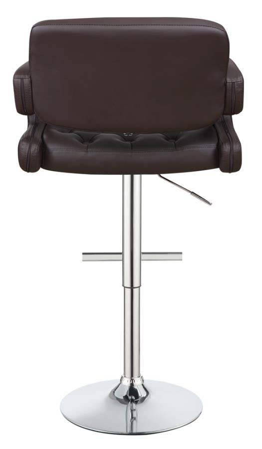 Brandi 29" Adjustable Height Bar Stool Chrome And Brown