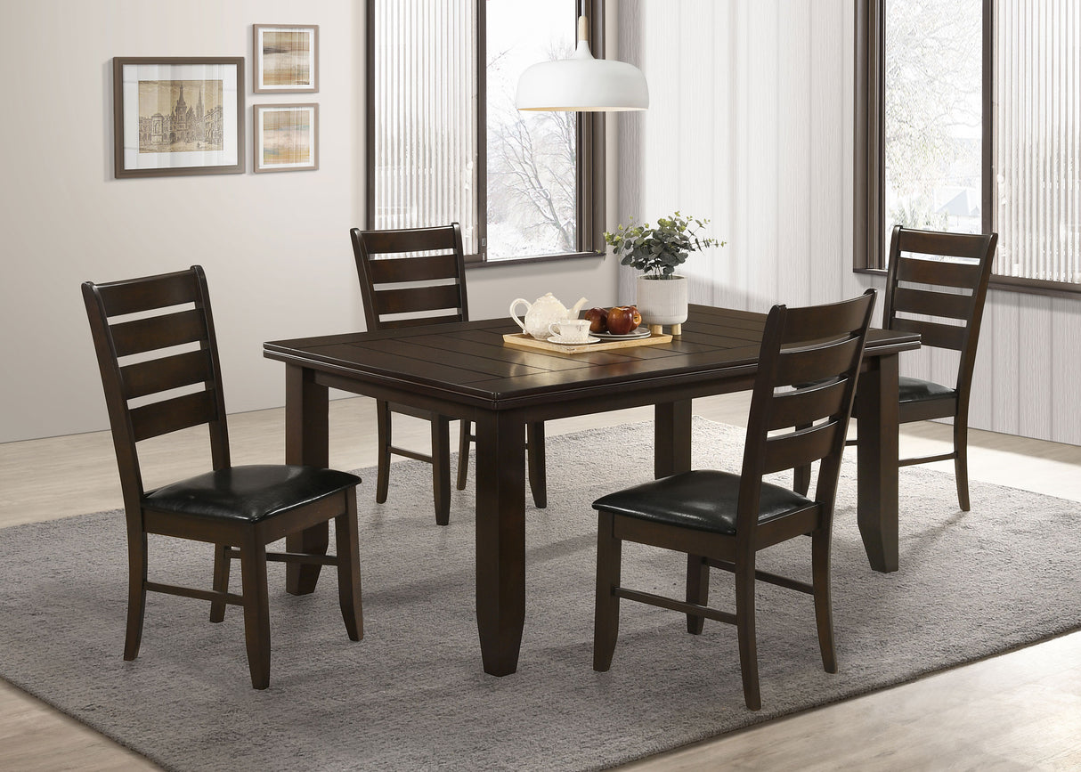 Dalila Cappuccino 5-Piece Rectangular Dining Table Set