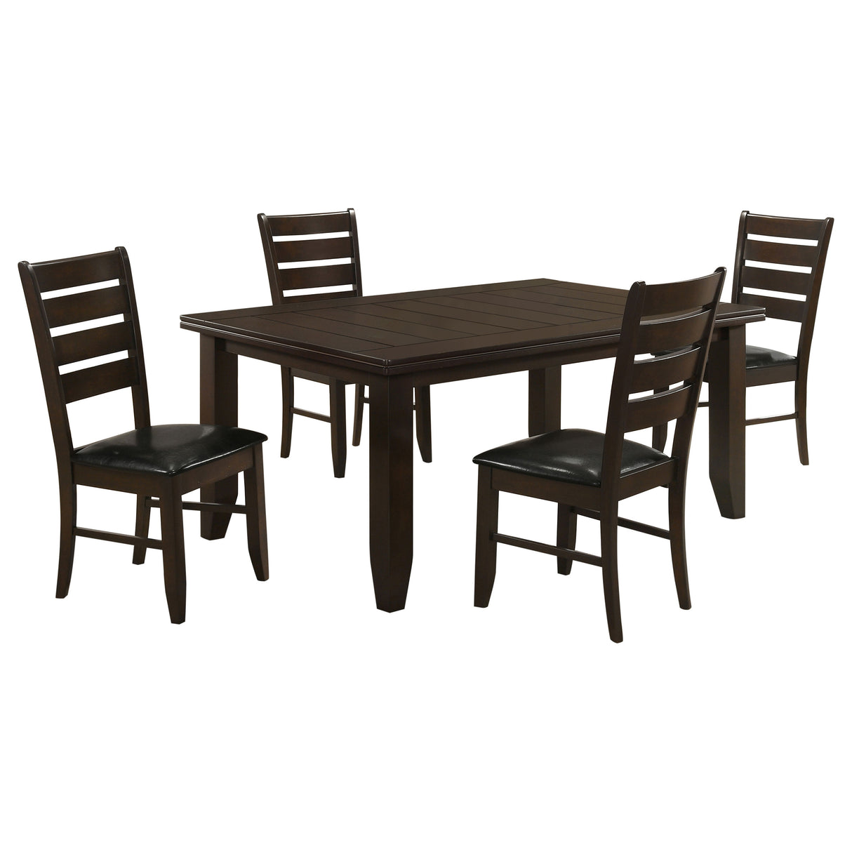 Dalila Cappuccino 5-Piece Rectangular Dining Table Set