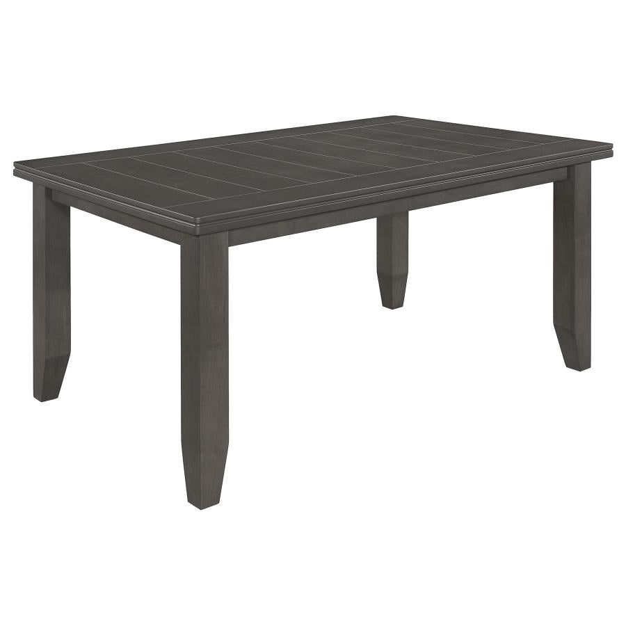 Dalila Dark Grey 5-Piece Rectangular Dining Table Set