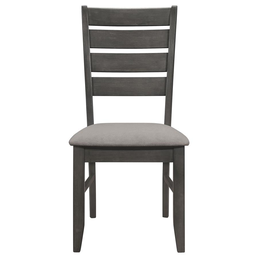 Dalila Ladder Back Side Chair (Set Of 2) Grey And Dark Grey