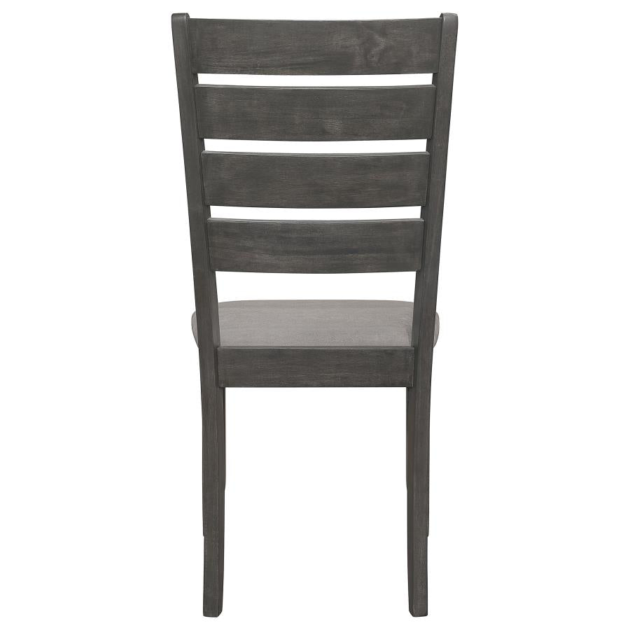 Dalila Ladder Back Side Chair (Set Of 2) Grey And Dark Grey