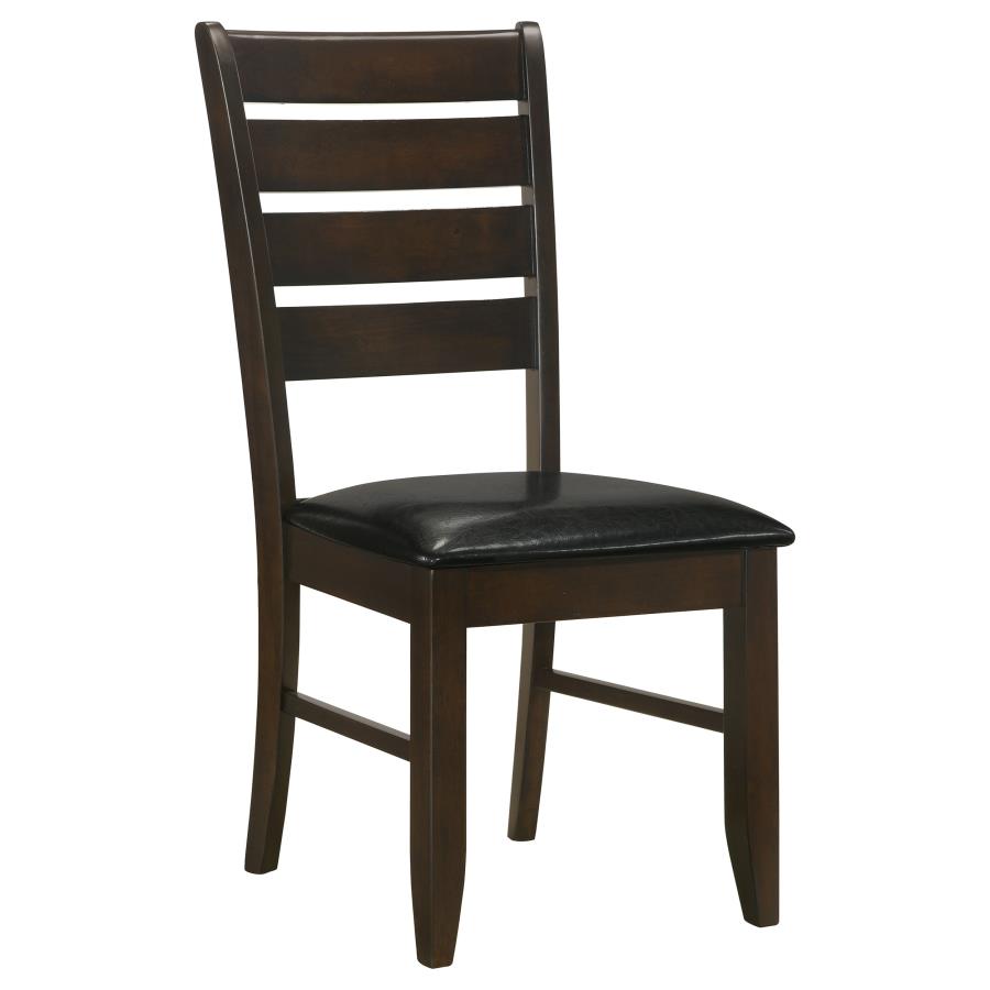 Dalila Ladder Back Side Chairs Cappuccino And Black (Set Of 2)
