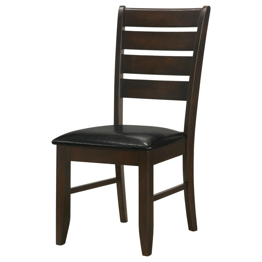 Dalila Ladder Back Side Chairs Cappuccino And Black (Set Of 2)