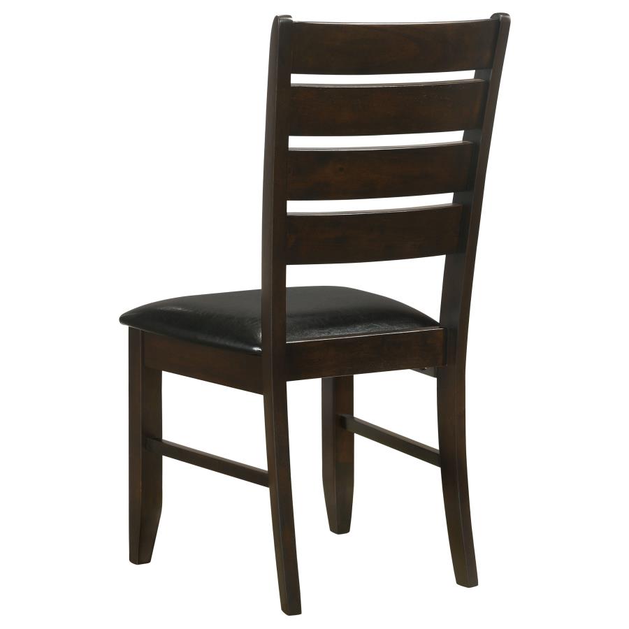Dalila Ladder Back Side Chairs Cappuccino And Black (Set Of 2)