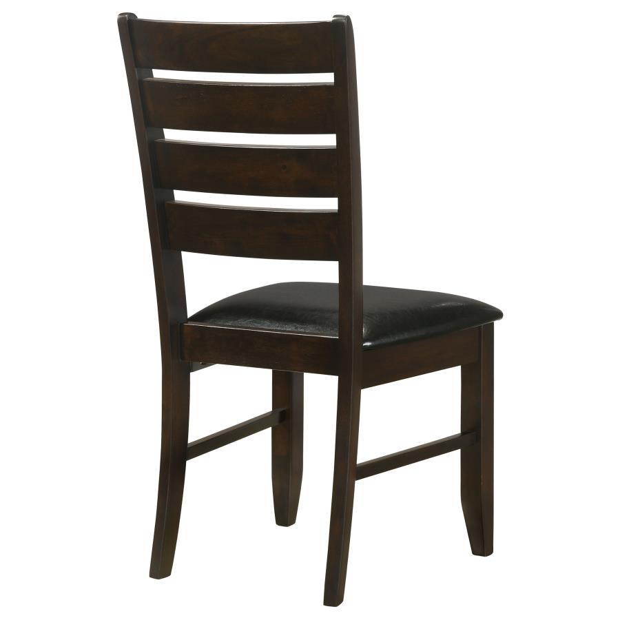 Dalila Ladder Back Side Chairs Cappuccino And Black (Set Of 2)