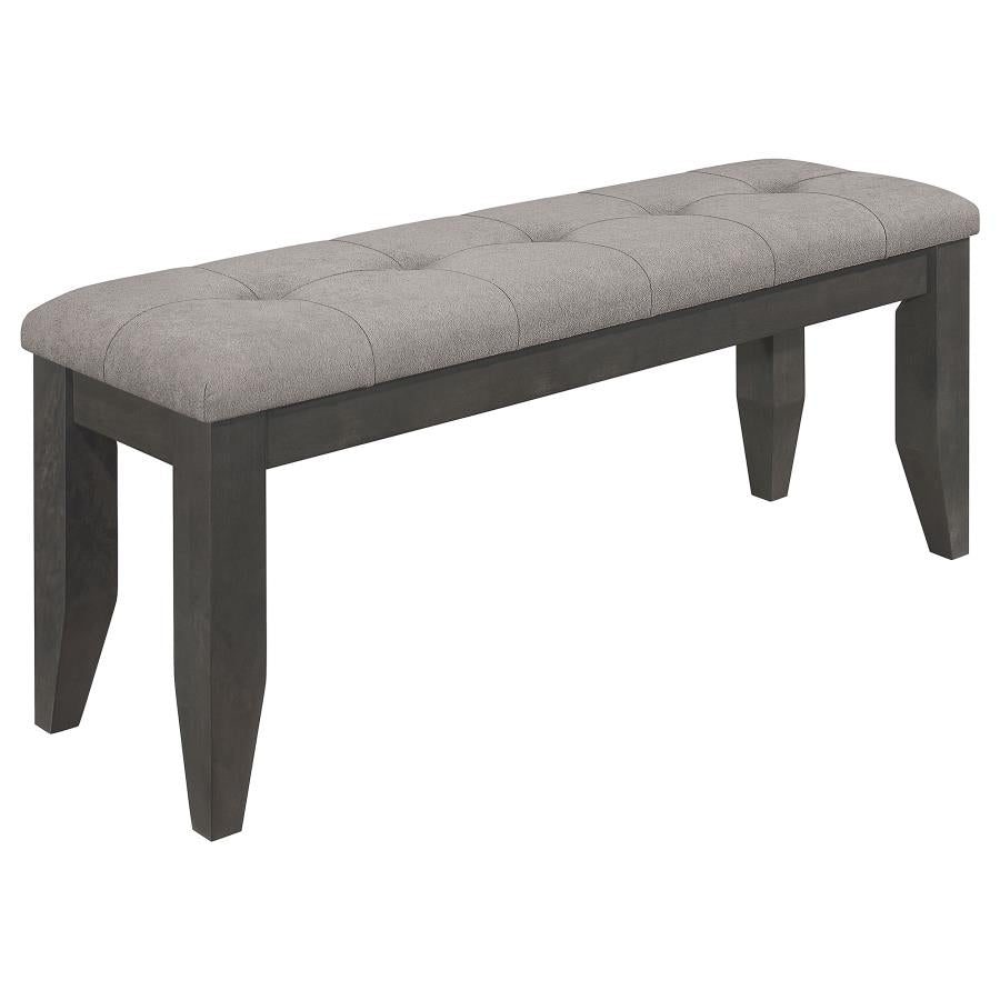 Dalila Padded Cushion Bench Grey And Dark Grey