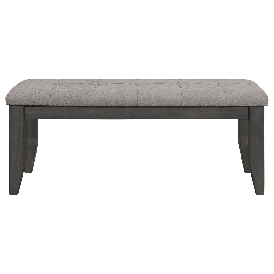 Dalila Padded Cushion Bench Grey And Dark Grey