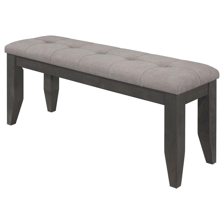 Dalila Padded Cushion Bench Grey And Dark Grey