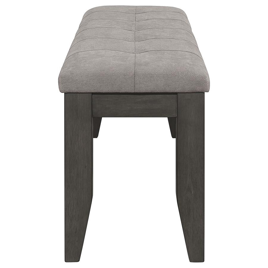 Dalila Padded Cushion Bench Grey And Dark Grey