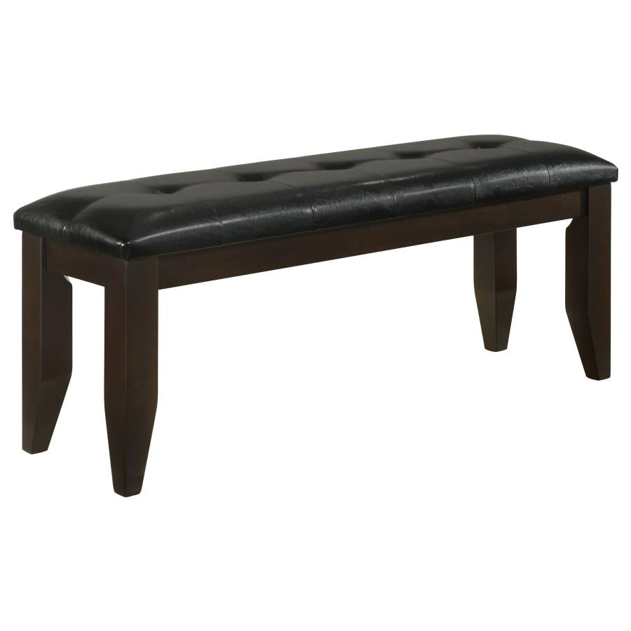 Dalila Tufted Upholstered Dining Bench Cappuccino And Black