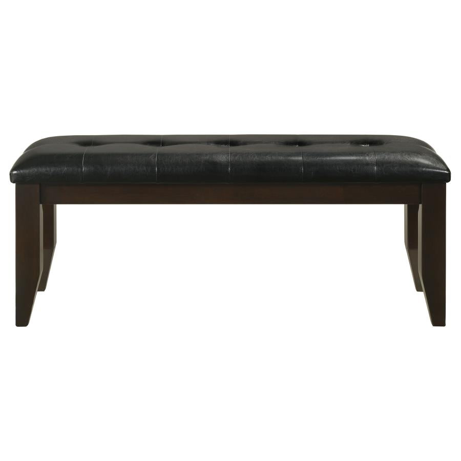 Dalila Tufted Upholstered Dining Bench Cappuccino And Black